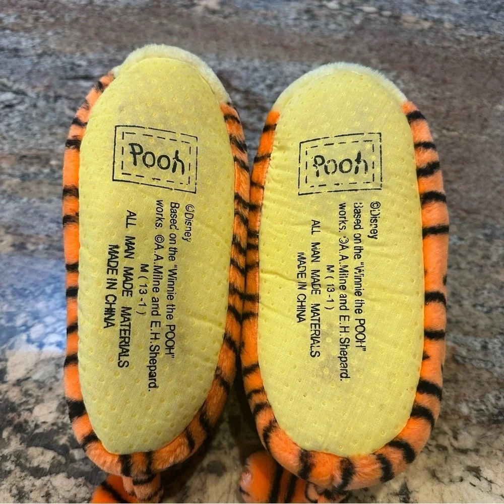 Disney Tigger Striped Plush Slippers for Kids